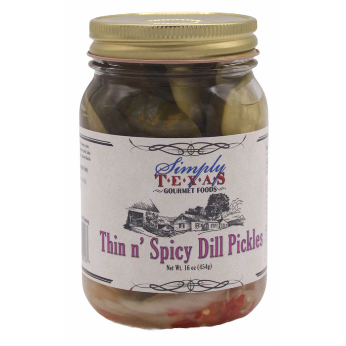 Simply Texas Thin n' Spicy Dill Pickles